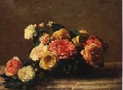 Henri Fantin-Latour Roses in a Bowl Sweden oil painting reproduction